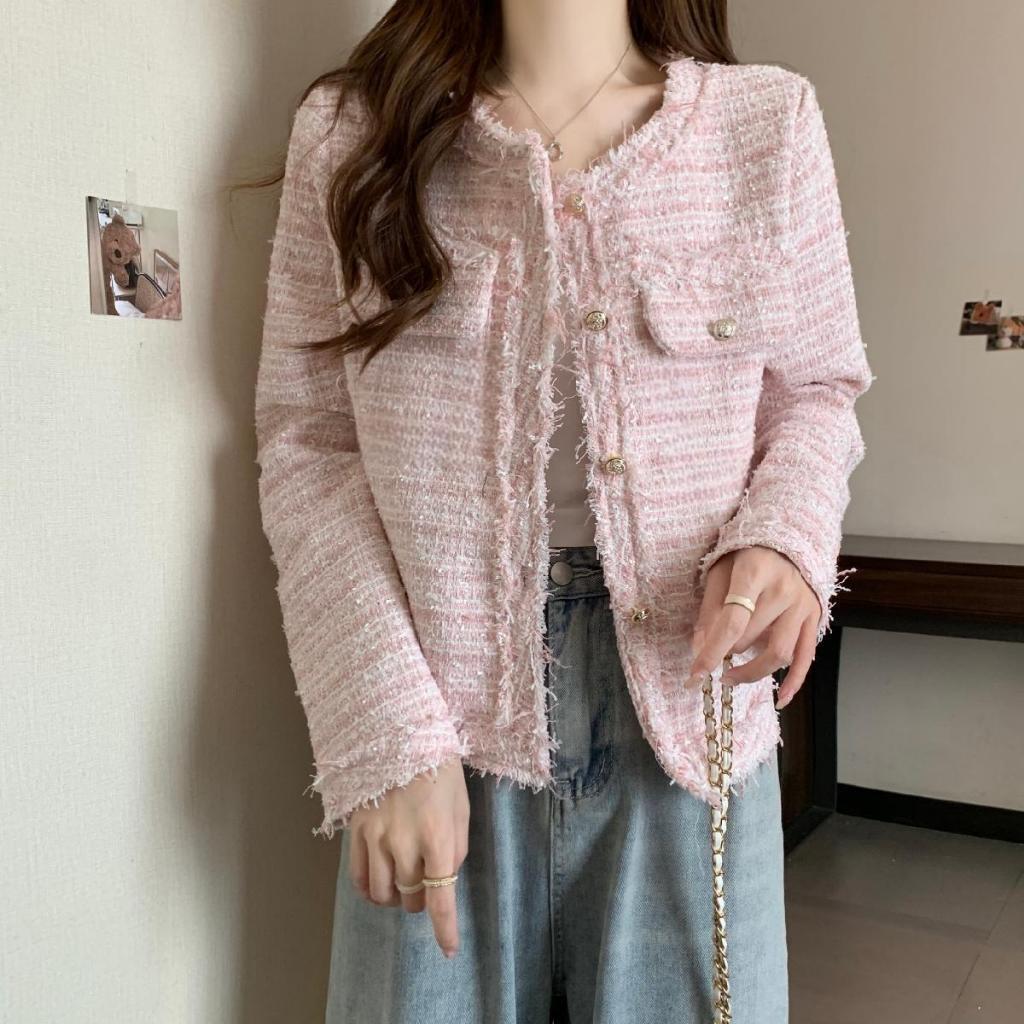 2025 รูปแบบใหม่ รุ่นใหม่ เสื้อทวิต เบลเซอร์ มินิมอล แฟชั่น Blazer คาร์ดิแกน จัดส่งสินค้า 📸