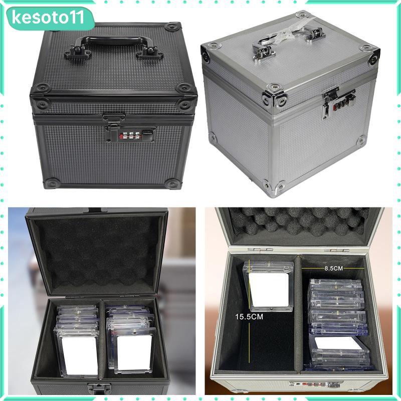 [kesoto11] กล่องใส่การ์ดสํารับแบบพกพา, การ์ดรวบรวมกล่องสํารับล็อคได้ที่ทนทานกล่องการ์ดสะสมเกรดสําหรั