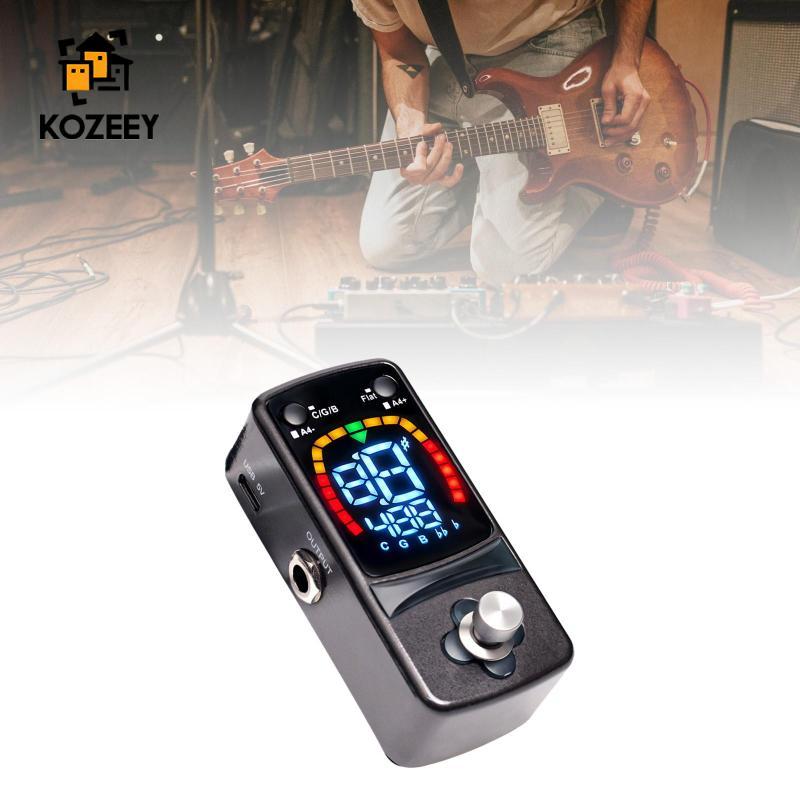[KOZEEY] Chromatic Mini Guitar Tuner Pedal Zinc Alloy Pitch Indicator กีตาร์ไฟฟ้าอุปกรณ์เสริมสําหรับ