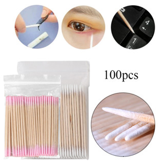 100 ชิ้น/ถุง Double Head Nails Clean Sticks Swab เครื่องมือแ…