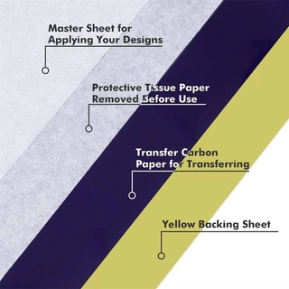 100แผ่น กระดาษลอกลาย A4 Size Tattoo Tracing paper กระดาษลอกลายสัก แผ่นลอกลายสัก