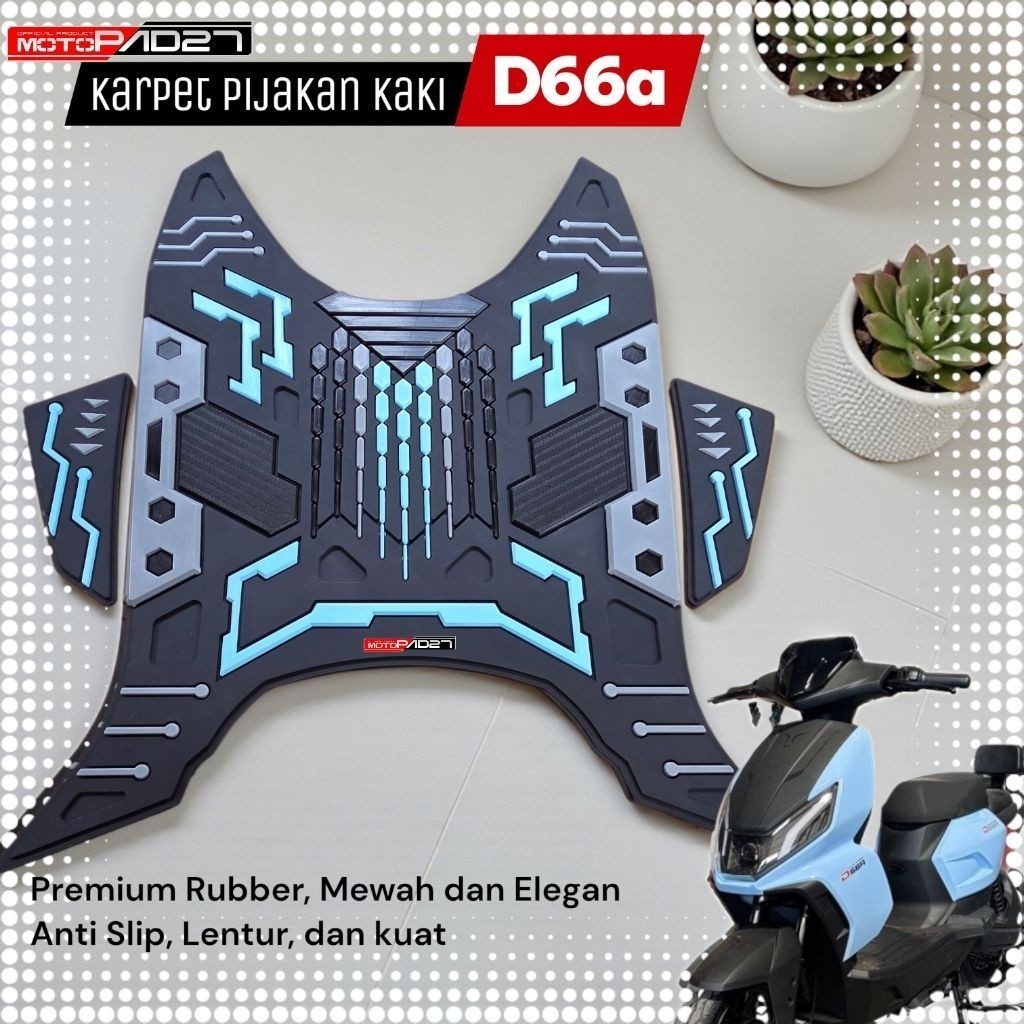 พรม D66a ที่วางเท้า uwinfly D66a ยางพรีเมี่ยม Motopad27