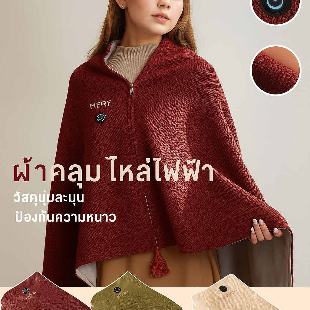 【ร้อนเร็ว 3 ระดับ/ประหยัดพลังงาน/ล้างเครื่องได้】ผ้าห่มไฟฟ้า Graphene Heating ผ้าห่มทำความร้อน เนื้อผ้านุ่มพิเศษ ขนาดใหญ่ มาตรฐาน UL ควบคุมอุณหภูมิ 3 ระดับ