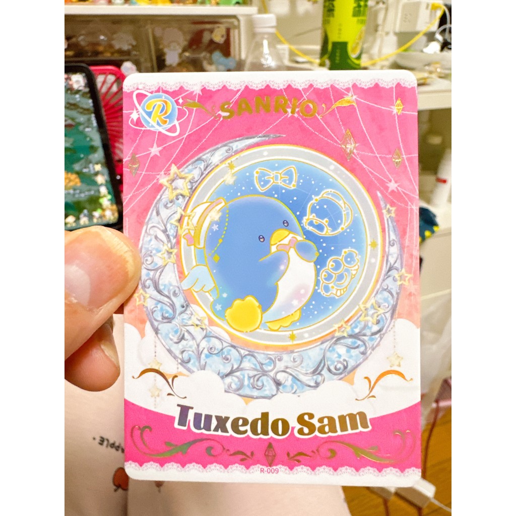 Spot Goods#11New Genuine Sanrio Sam the Penguin Card Ornament Collectible Card Sanrio tuxedosam