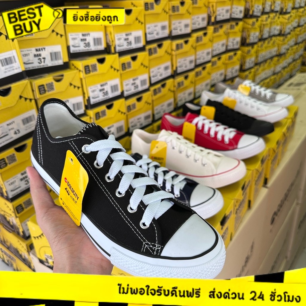 🛵ส่งทันที 2 ชม.🏪💫Goldcity รุ่น 1207 ไซส์35-47 คลาสสิคใส่ทน ทรงคอนเวิร์ส