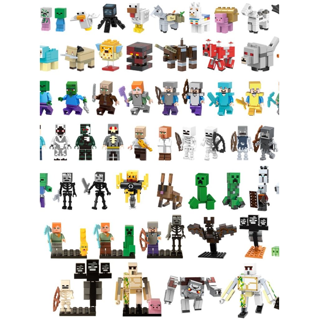 เลโก้ minecraft minecraft toy Minecraft Ending Man Flame Blocks