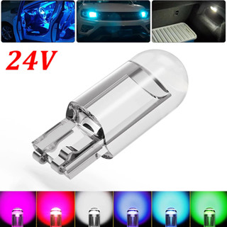 1 ชิ้น หลอดไฟ T10 24V หลอดไฟ LED T10 W5W  194 168 COB สําหรั…