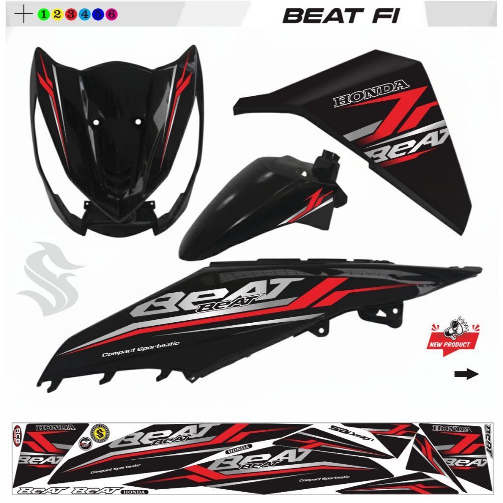 / สติ๊กเกอร์ LIST STRIPING BEAT FI / VARIATION OF BEAT PGM FI MOTORCYCLE