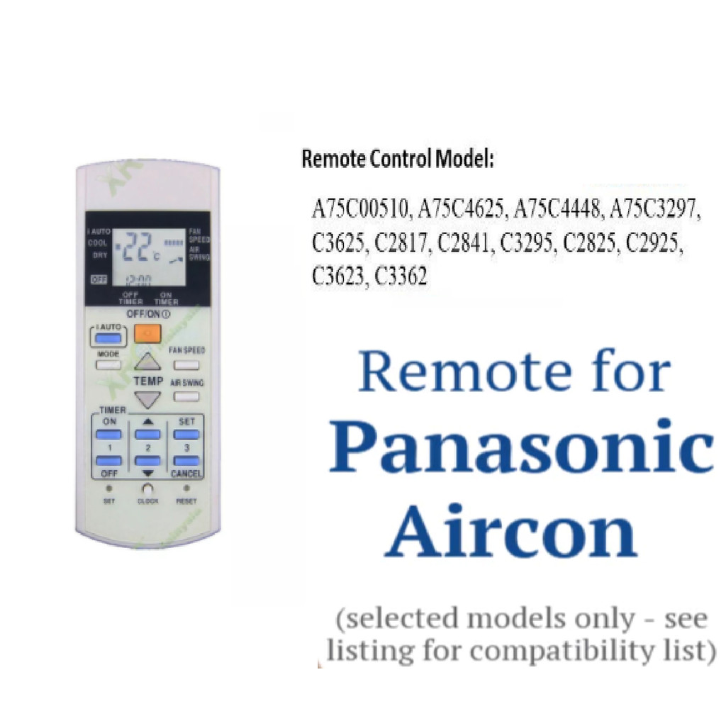 Panasoni c 4448 สําหรับ Panaso nic i AUTO Air Conditioner รีโมทคอนโทรลสําหรับ A75C4625 A75C4448 C362