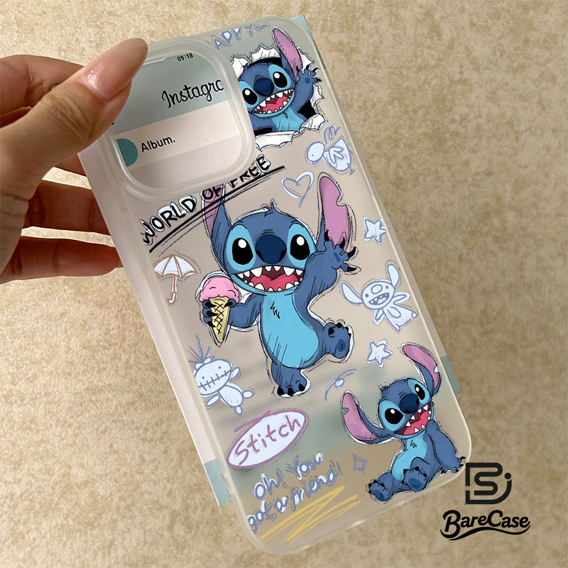 เคสโทรศัพท์ เหมาะสำหรับ iPhone สติทช์และแอนดี้ พื้นผิวฝ้า ใช้ได้กับ iPhone 16 Pro Max 4 13 12 11