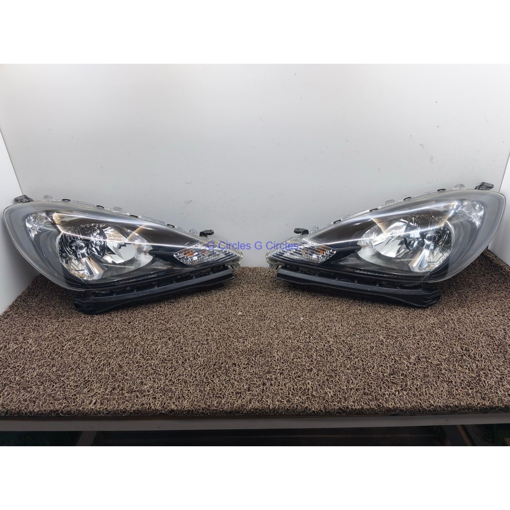 JDMHonda Jazz Fit GE8 GP1 RS HID ไฟหน้า Dark Chrome ไทเทเนียม (คู่) - Lampu Depan HID Black Housing