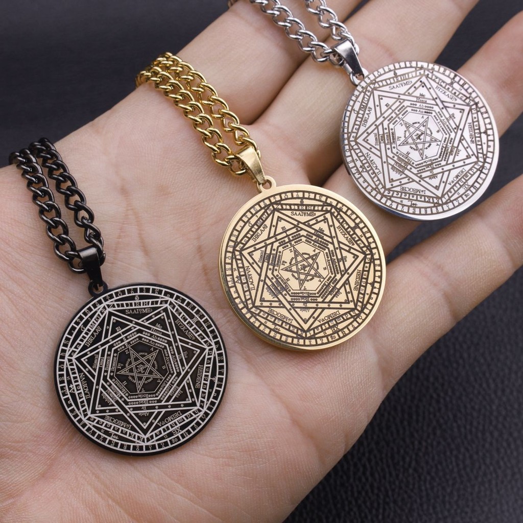 Washable God Ams Mark Ambassador Amulet เครื่องประดับสแตนเลสเลเซอร์เครื่องหมายจี้สร้อยคอสุภาพสตรีแฟช