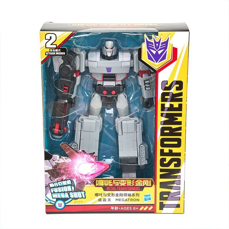 Optimus Prime Hasbro Transformers Toy Nezha และ Transformers Leader Series Bumblebee Megatron