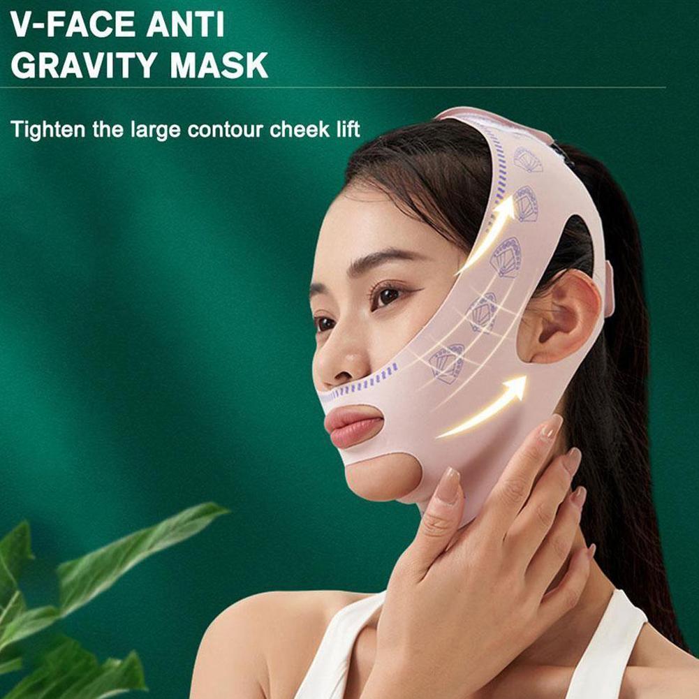 codpink Face Slimming Bandage V Lifting And Firming Mask สําหรับ Anti-sagging และ Double Chin O0t8