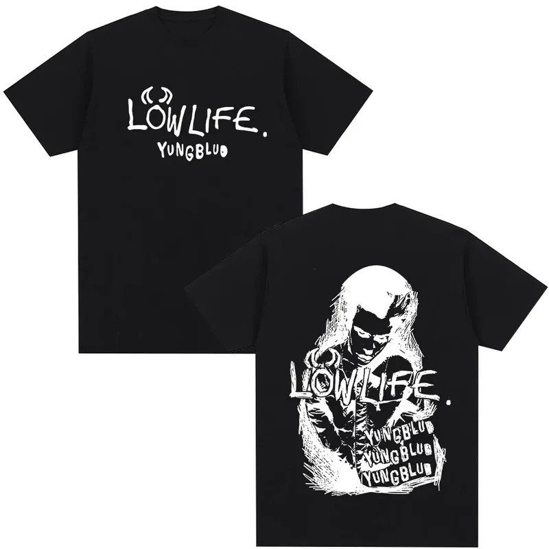เสื้อเชิ๊ตพิมพ์ลาย Yungblud Lowlife แขนสั้น สำหรับผู้หญิงและผู้ชาย คุณภาพสูง