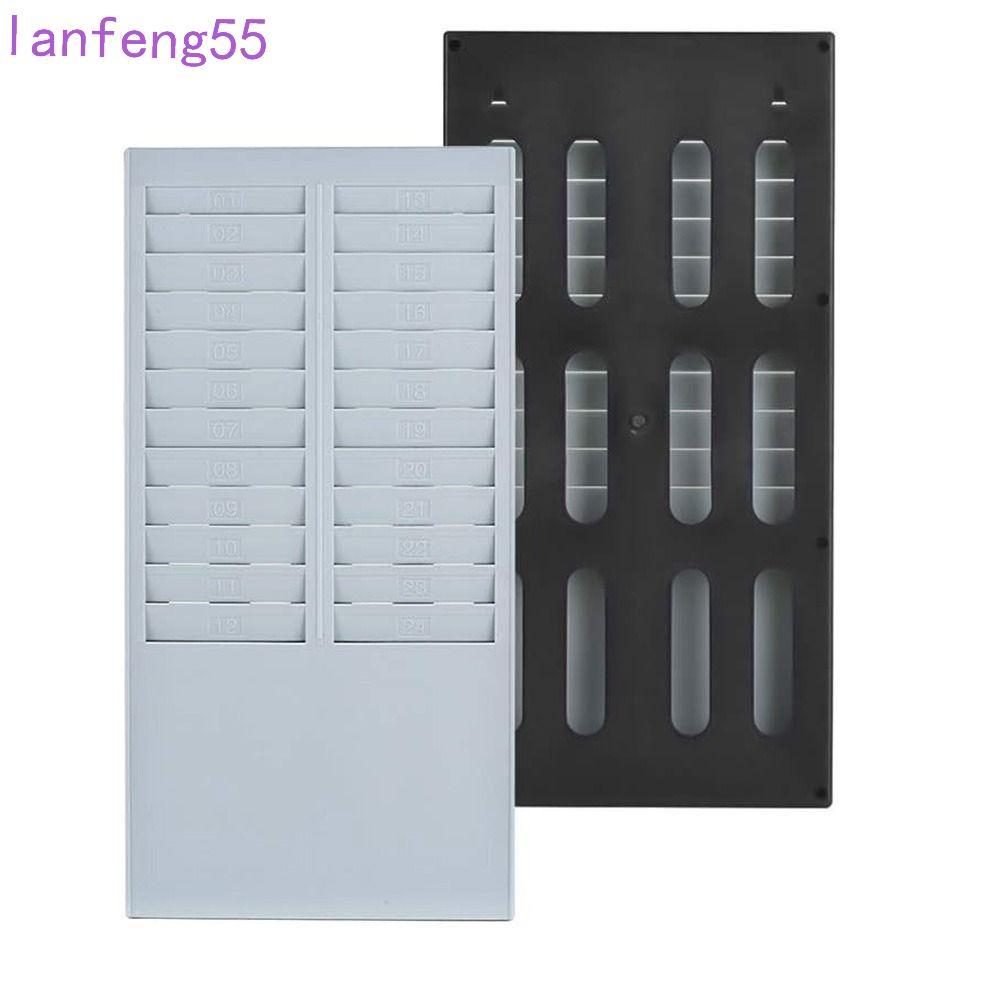 ชั้นวางบัตรเวลา เจ็ตตี้, ที่วางจัดบัตรเวลาแบบแขวนติดผนัง, พนักงานรับเวลานาฬิกาเวลา|พนักงานบันทึกการขับขี่พลาสติกสองแถว 24 ช่อง