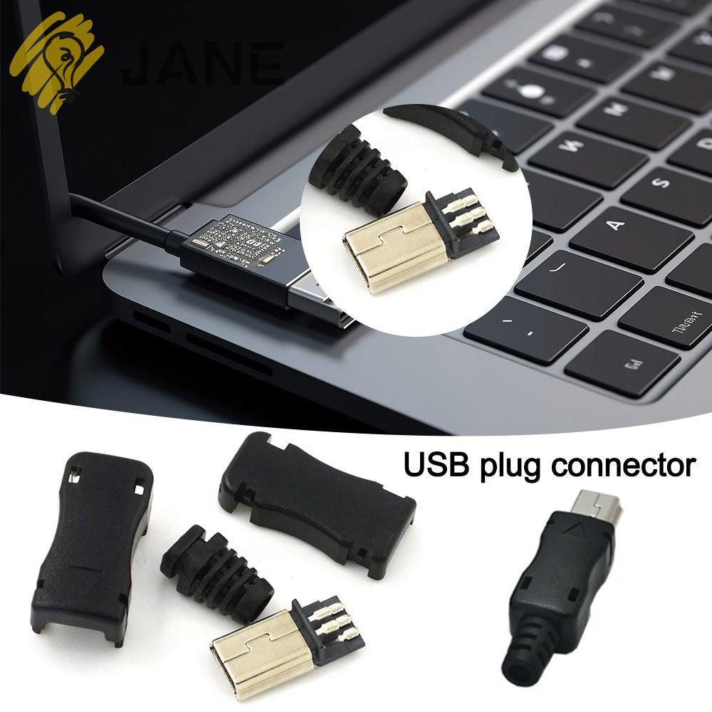 JANE USB 2.0 Jack, Mini USB Jack 5Pin Mini USB Male Connector, 5Pin Plug Socket Micro Male USB Plug 