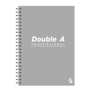 สมุดริมลวด B5 70แกรม 60แผ่น เทา Double A Professional