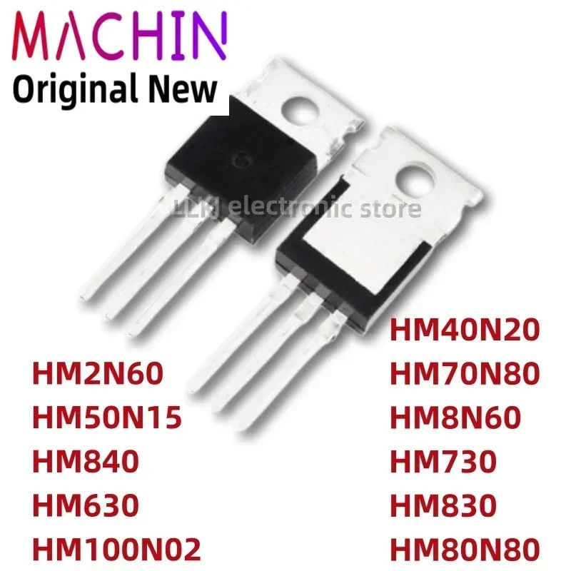 5pcs HM2N60 HM50N15 HM840 HM630 HM100N02 HM40N20 HM70N80 HM8N60 HM730 HM830 HM80N80 TO220 Field Effe