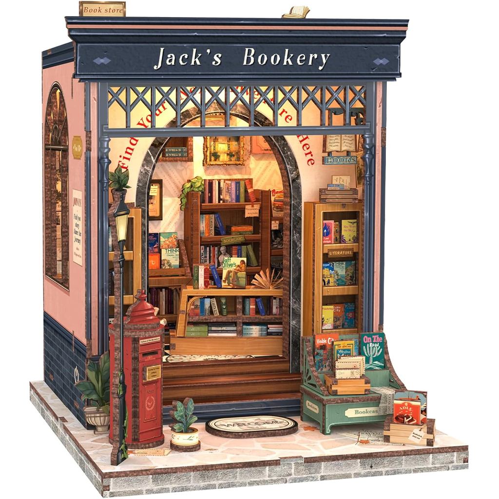 CUTEBEE Book Nook Kit - DIY Miniature House Dollhouse Kit สําหรับผู้ใหญ่และวัยรุ่น, Booknook Tiny Ho