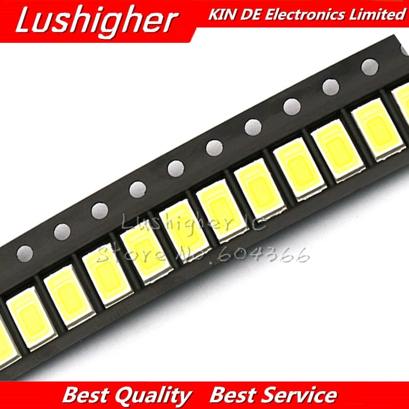 200pcs 5730 0.5W-150Ma 50-55lm 5600K-6400K แสงสีขาว SMD 5730 LED 5730 ไดโอด (3.2 ~ 3.4V) จัดส่งฟรี
