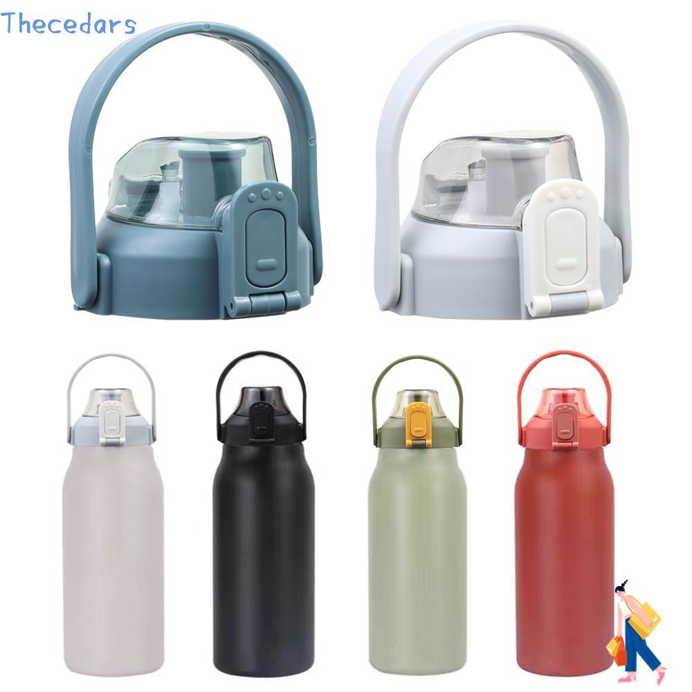 THECEDAS 1 ชิ้นถ้วยหมวก, อุปกรณ์เสริมขวด Therms ฝาปิดขวด, ต้นฉบับพร้อมที่จับ Universal Splash Proof ถ้วยฝาปิดสําหรับ 1000/1200/1500/1800ml