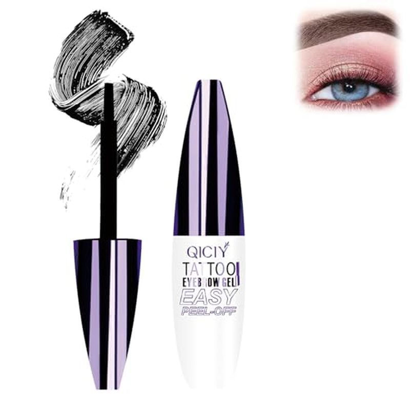 Easy Peel off Eyebrow Gel, Qiciy Tattoo Eyebrow Gel Easy Peel Off, Tinted Eye Brow Tint, Professiona