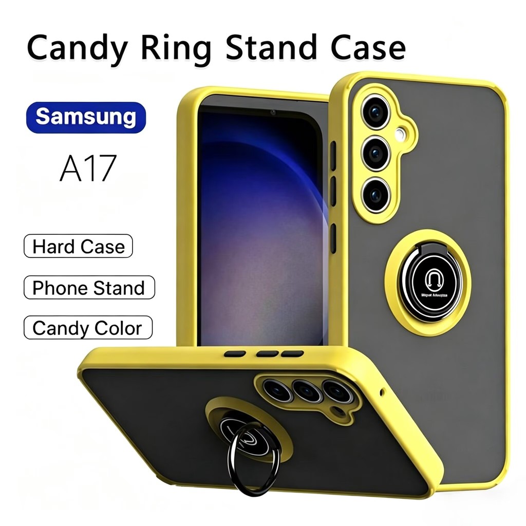 เคสโทรศัพท์ เหมาะสําหรับ Samsung A17 A07 A06 A16 A26 A36 A56 5G 4G อะคริลิคแหวนขาตั้งปลอก Shock Proof สนับสนุนรถแม่เหล็กที่วางโทรศัพท์ขาตั้งนิ้วมือป้องกันกล้อง