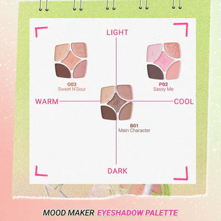 Dazzle Me Mood Maker Eyeshadow Palette 5g #B01 พาเลทอายแชโดว์ แดซเซิล มาพร้อมเนื้อแมทเนียนละเอียด และชิมเมอร์เปล่งปร...