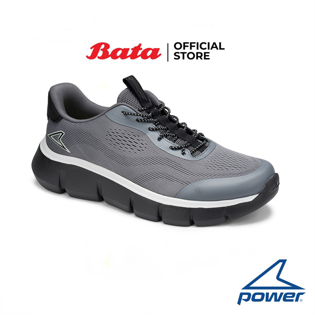 Bata บาจา Power รองเท้าเดินออกกำลังกาย แบบผูกเชือก สำหรับผู้ชาย รุ่น ENGAGE ULTRA 300 สีเทา 8282196