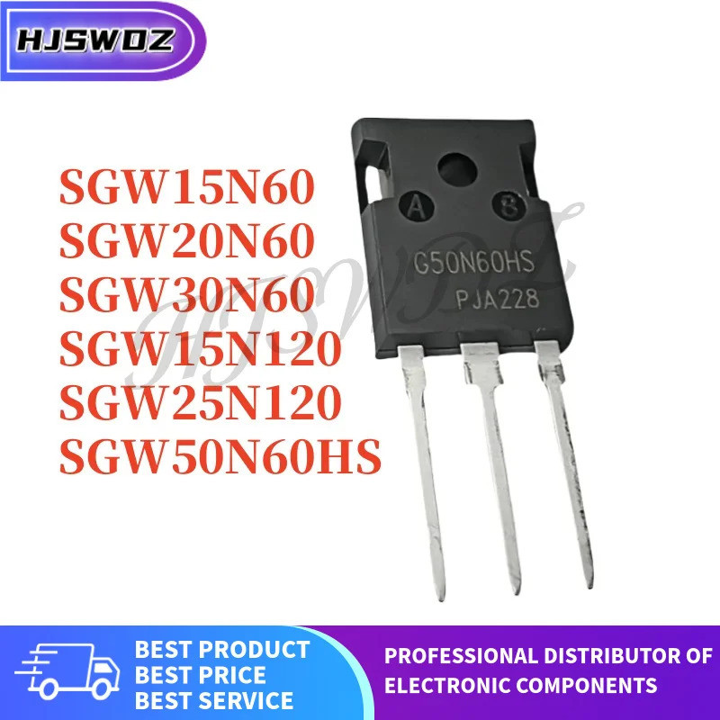 5PCS SGW15N120 SGW30N60 SGW15N60 SGW50N60HS SGW25N120 SGW20N60 G15N120 G30N60 G15N60 G50N60HS G20W24