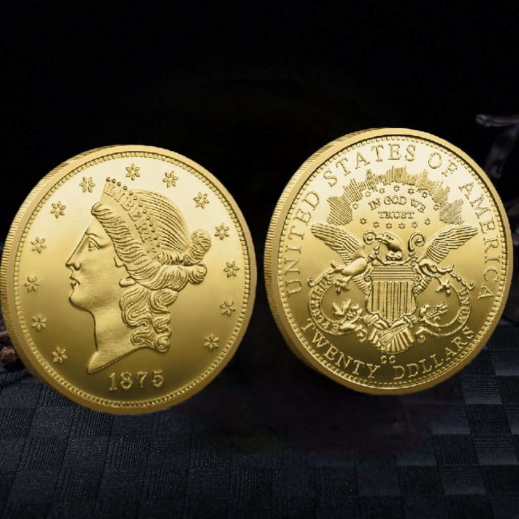 American 1875 Gold Silver เหรียญที่ระลึกสามมิตินูนโลหะเหรียญที่ระลึกที่ระลึกเหรียญคอลเลกชัน Craft L260406