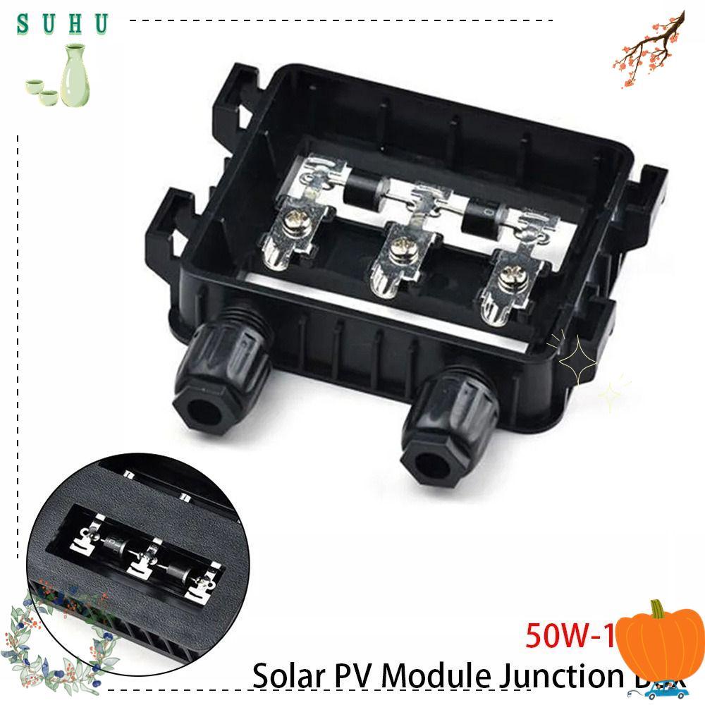 SUHU 1 ชิ้น PV โมดูลกล่อง, IP65 กันน้ําสีดํากล่อง, 50 W-120 W 6A เครื่องมือทดสอบไฟฟ้าสําหรับ 6.5A แผ