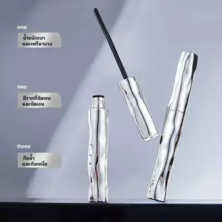 HUAWEIZI มาสคาร่าหลอดเงินขนาดเล็ก กันน้ํา แห้งเร็ว ยาว & เพิ่มปริมาตร กันรอยเปื้อน
