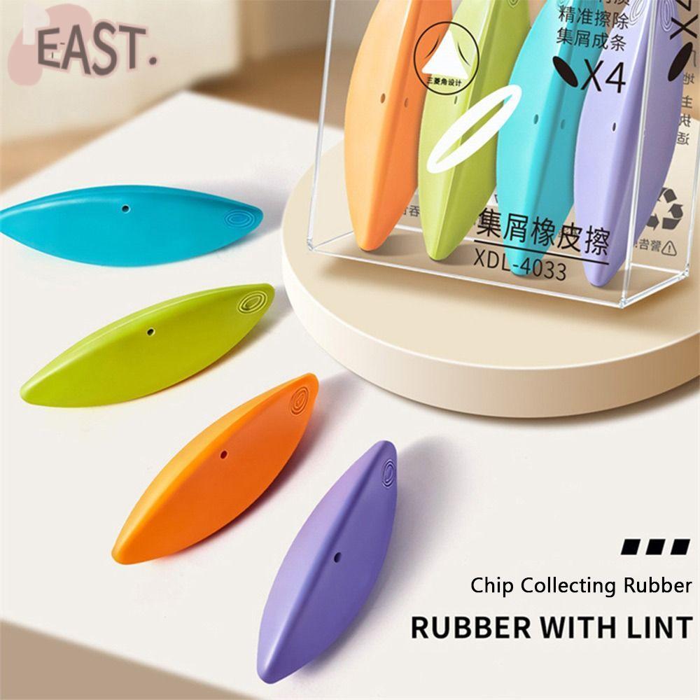 EASTS 4 ชิ้น/เซ็ตดินสอยาง,ไม่มีเครื่องหมาย Leaving Anti-lost Eraser,แบบพกพาที่มีสีสัน Correction Eraser นักเรียน