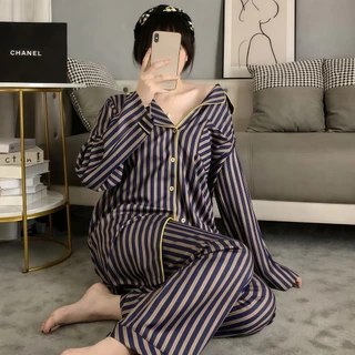 PILLOW TALK พร้องส่ง🚚 ชุดนอนแขนยาวขายาว ชุดนอนแฟชั่น ชุดนอนผู้หญิง 🕶💸 มีหลายไซส์ อก 32-42 นิ้ว W038