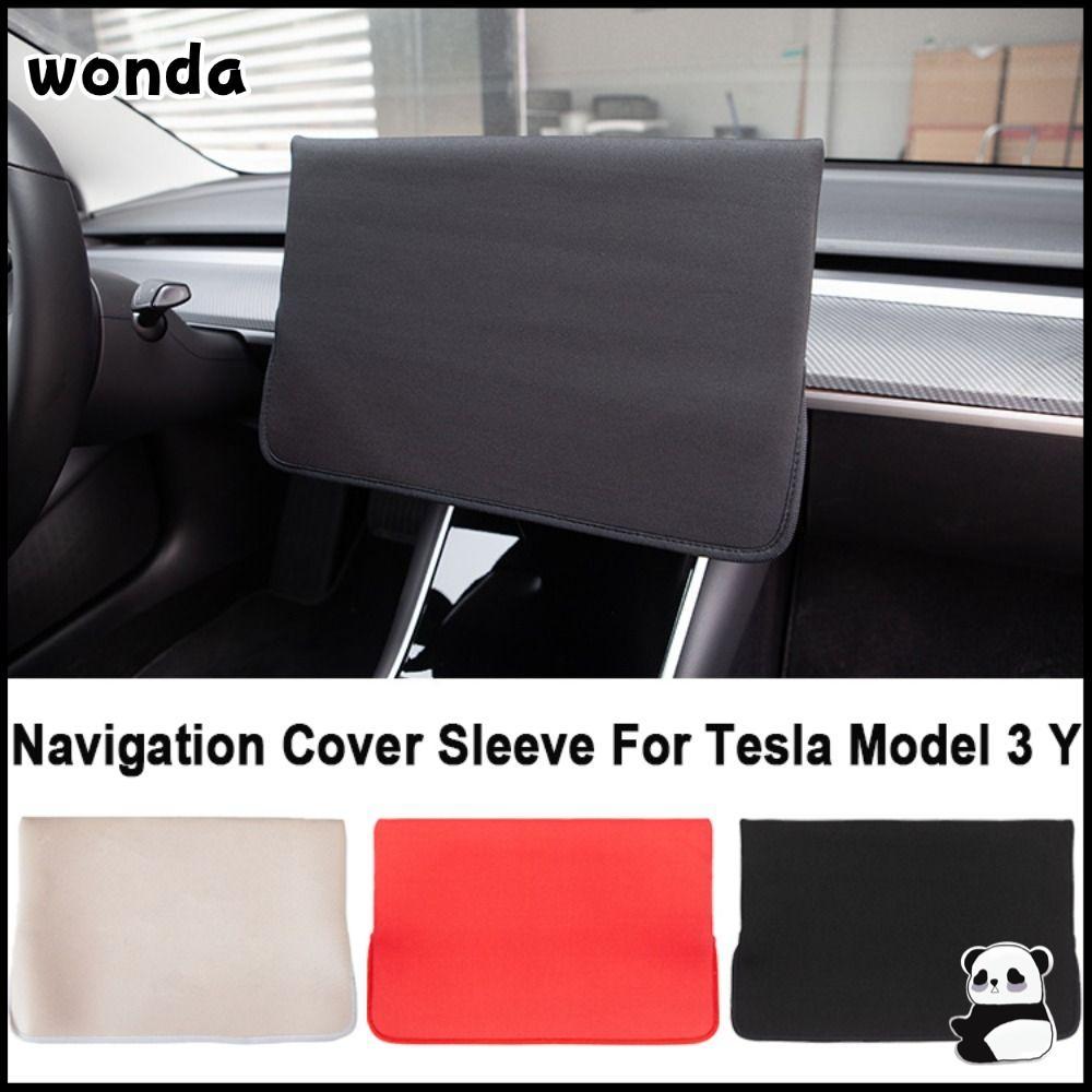 Wonda ผ้าคลุมหน้าจอนําทาง ป้องกันฝุ่น กันน้ํา อุปกรณ์เสริม สําหรับ Tesla Model 3 Y