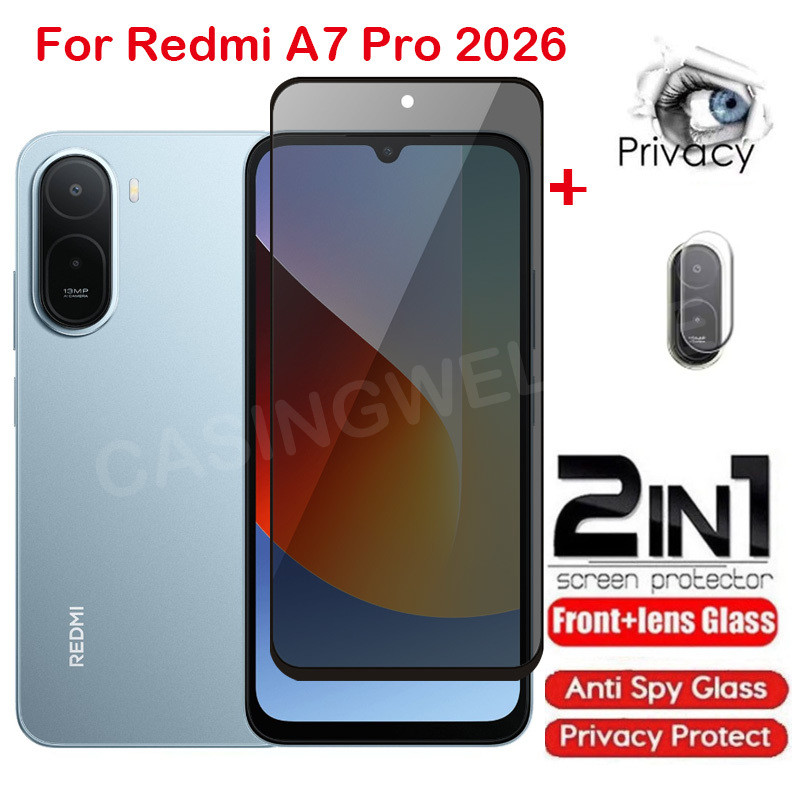 ป้องกันหน้าจอสําหรับRedmi A7 Pro 4G 5G POCO C85X 2026 กระจกนิรภัยส่วนตัวAnti-Spyคลุมทั้งหมดป้องกันหน้าจอAnti Peekความเป็นส่วนตัวฟิล์ม