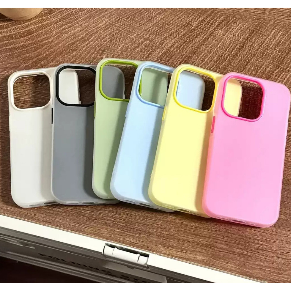 Jelly 2in1 เคส ใช้ สำหรับ ViVo V70 Fe 5G V70Fe V70lite Y05 Y11D Y21D Y31 5G เคสซิริโคน สีพื้นพาสเทล 057