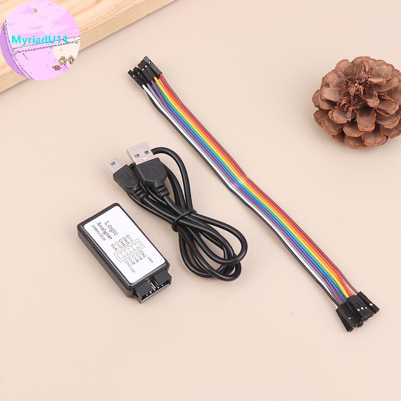 MyriadU USB Logic Analyzer 24MHz 8 ช่องหน่วยความจําอินพุต 24 M/วินาที Logic Analyzer Debugger สําหรั