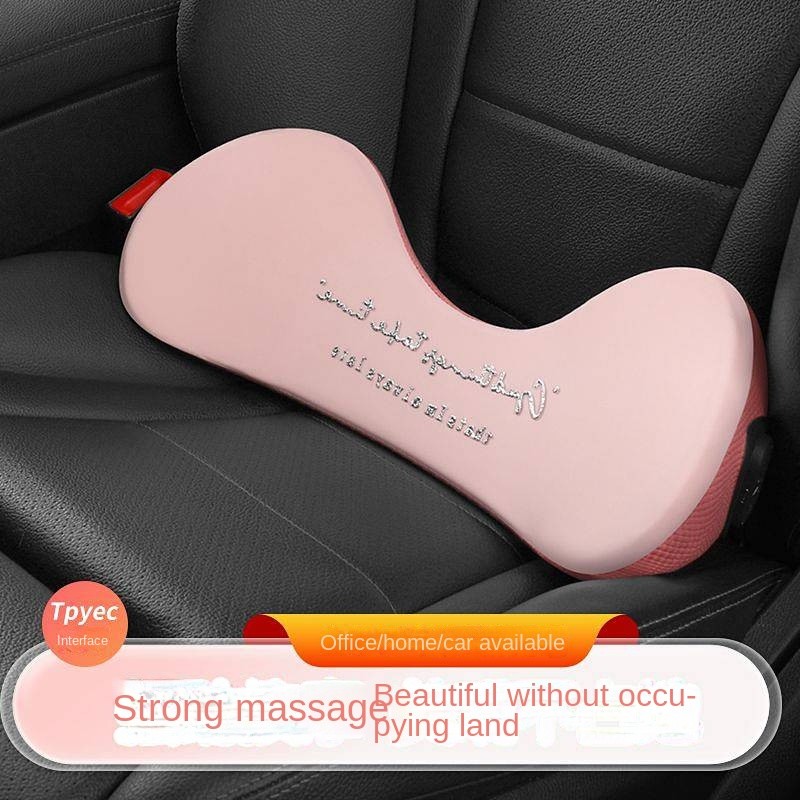 Electric Massage Lumbar Support Cushion Car Pillow Office Pillow Back Neck Support Pillow Seat Waist