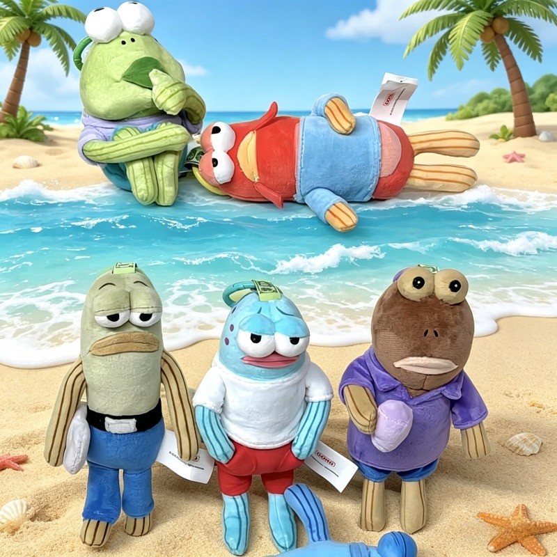 Spongebob Squarepants บิกินี่ด้านล่างพวงกุญแจตุ๊กตาน่ารักขี้เกียจปลาตุ๊กตากระเป๋า Charm แหวนกุญแจรถของขวัญ