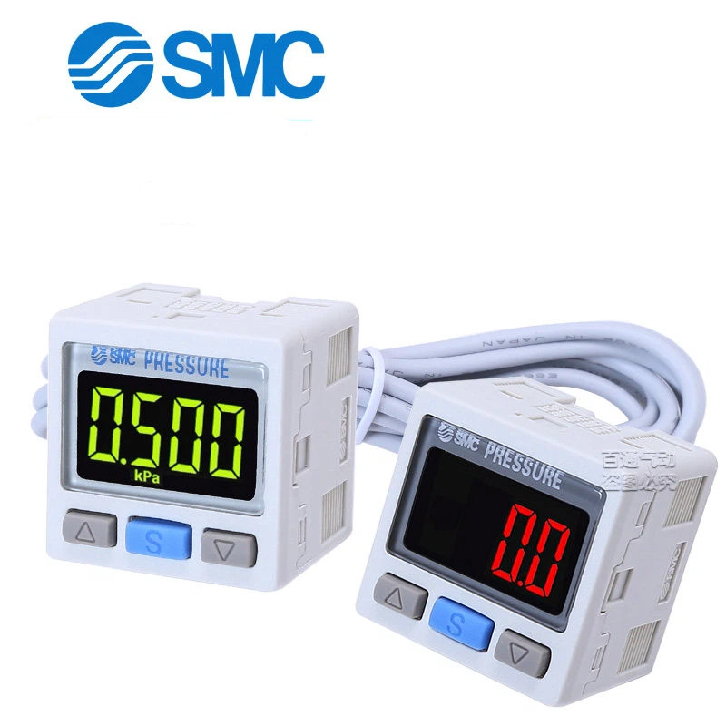 SMC จอแสดงผลดิจิตอลสวิตช์เครื่องวัดความดัน ISE30A-01-N/PL/ZSE30A-01-A/BC/DL สูญญากาศแรงดันลบ