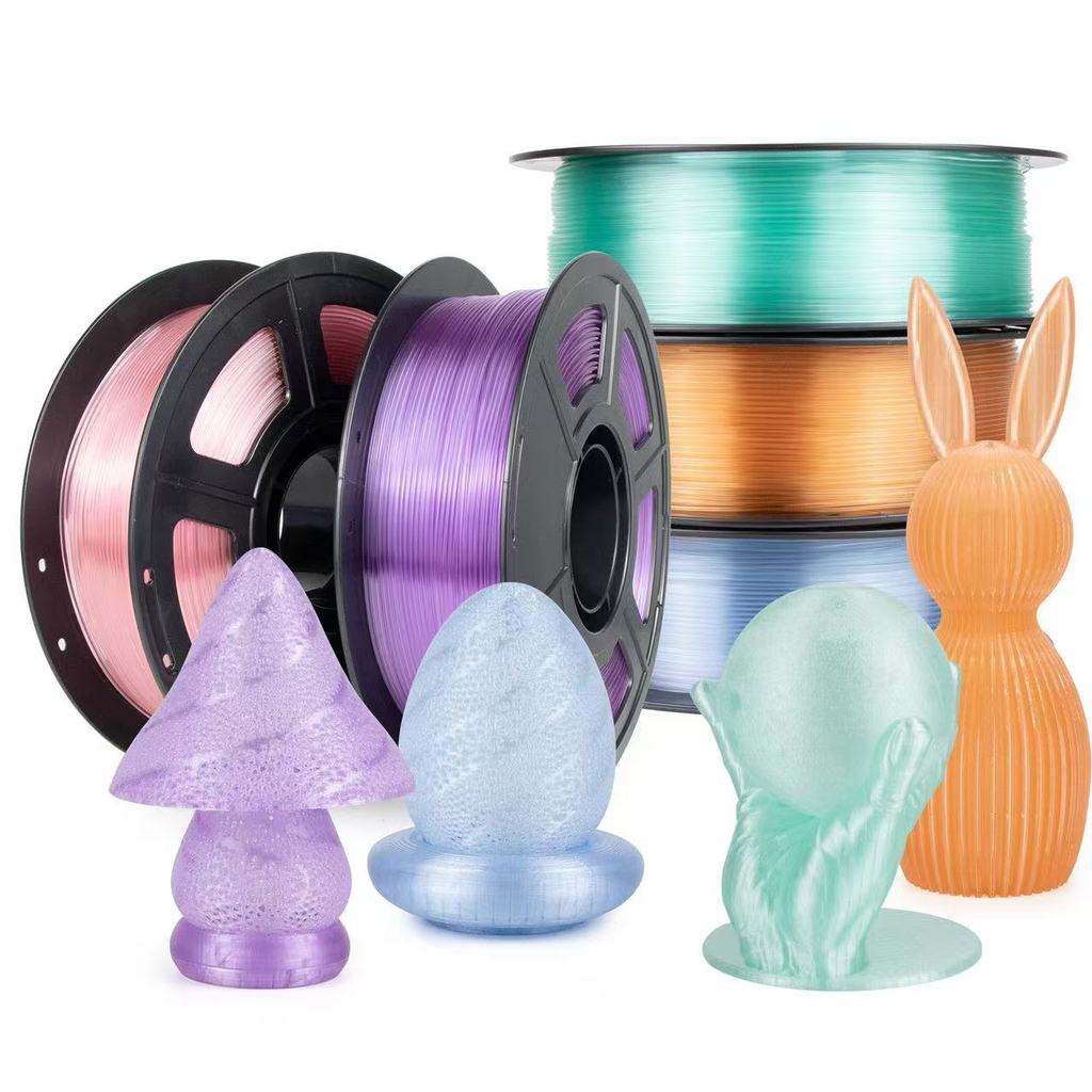 PETG Filament 1.75 มม., 3D เครื่องพิมพ์เส้นใย PETG โปร่งใส, ความเหนียวแข็งแรง,200g/250g/500g/1kg Fil