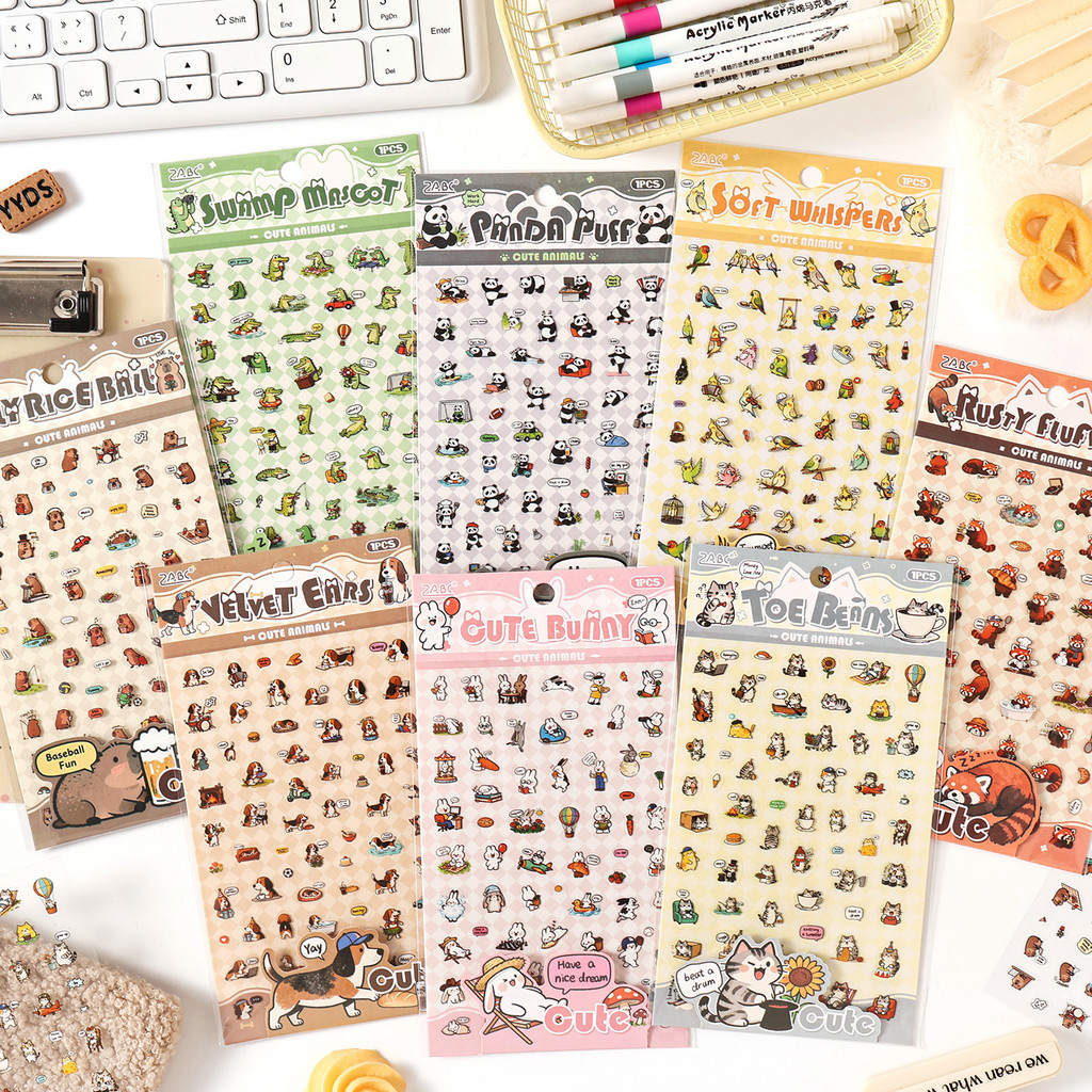 Journamm สติกเกอร์ PET 4 แผ่น สําหรับ Scrapbooking, Journaling, ตกแต่งอัลบั้ม