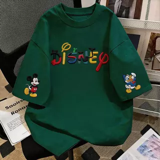 TEE·SHOP🍀 เสื้อยืด oversize เสื้อเท่ๆ เกาหลี "Disney Mickey" เสื้อแฟชั่นใ เกาหลีสไตล์ พิมพ์ลาย ผ้านิ่มใส่สบาย COD📦