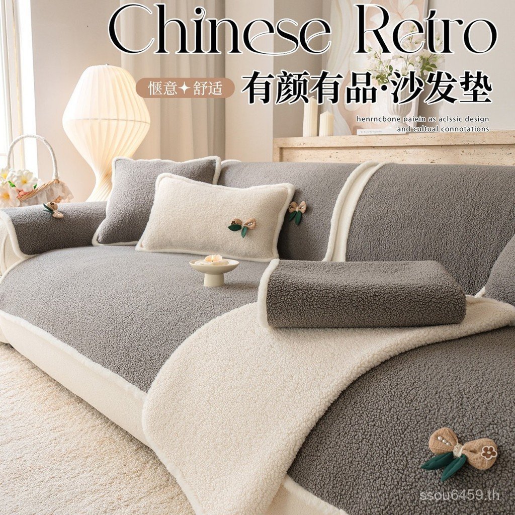 ตรงตุ๊กตาหนาง่ายเบาะแถวสไตล์ใหม่รอยขีดข่วนโมเดิร์น Anti-Warm เบาะโซฟาแมว Anti-Slip ผ้าฤดูใบไม้ร่วงฤด