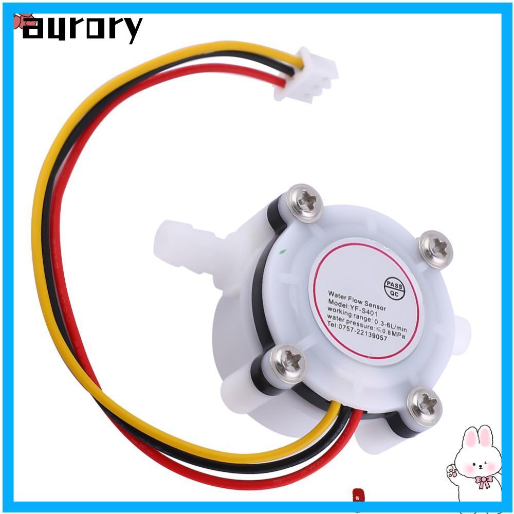 AURORY เซ็นเซอร์การไหลของน้ํา, YF-S401 สําหรับ 6 มม.ท่อ Water Hall Flow Sensor, Hall Effect G1/4" พร