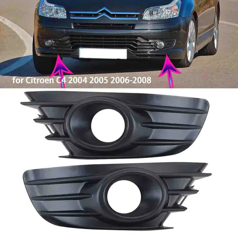 ฝาครอบไฟตัดหมอกสําหรับ ซีตรอง ค4 2004 2005 2006-2008 รถด้านหน้าไฟตัดหมอกฮูดกรอบย่าง ไฟตัดหมอก ปก ร่มเงา อุปกรณ์เสริม