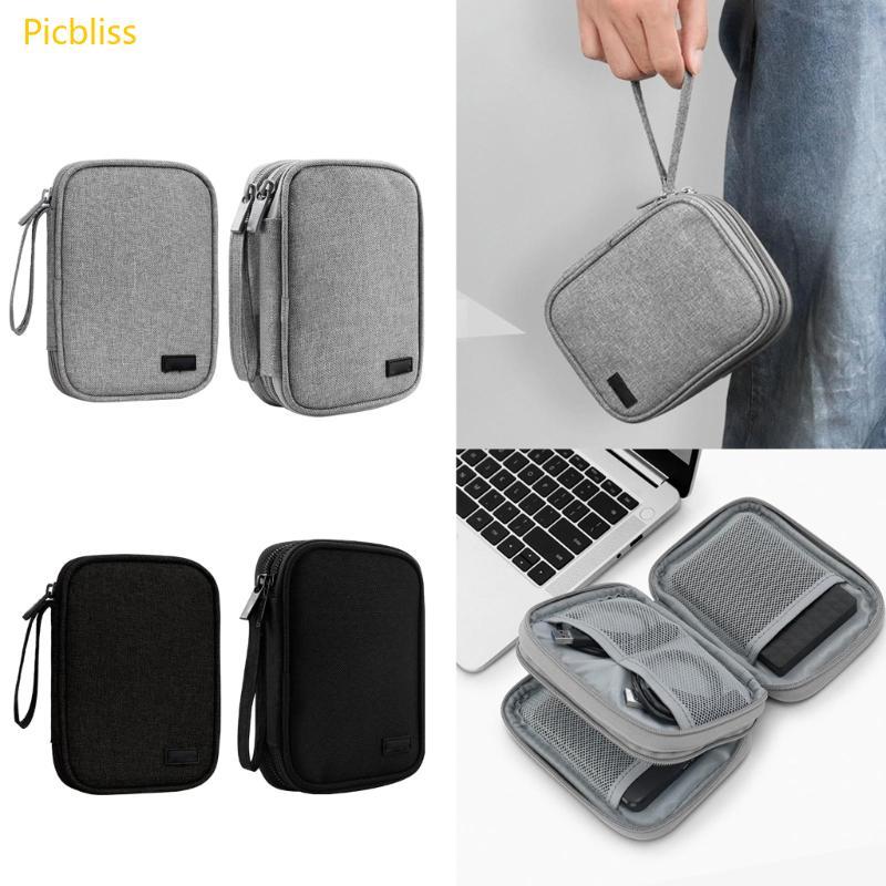 Picbliss Hard Drive Bag เคสป้องกันสําหรับไดรฟ์ภายนอก Phone Power Banks Storage Bag